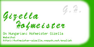 gizella hofmeister business card